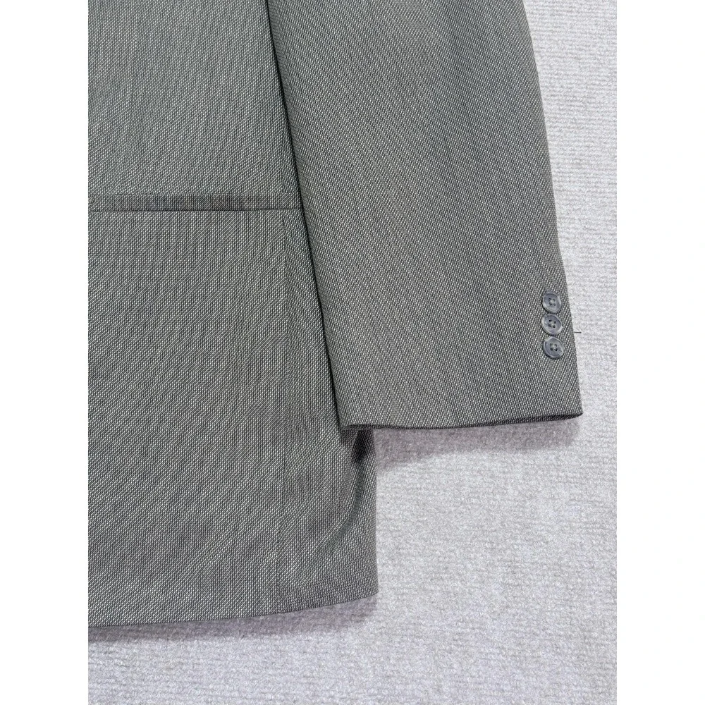 J Ferrar Blazer Mens 44R‎ Gray Wool Blend Custom Fit Single Breasted Sport Coat